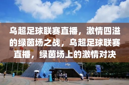 乌超足球联赛直播，激情四溢的绿茵场之战，乌超足球联赛直播，绿茵场上的激情对决