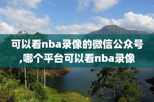 可以看nba录像的微信公众号,哪个平台可以看nba录像