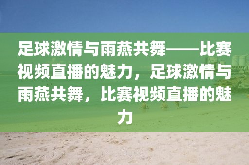 足球激情与雨燕共舞——比赛视频直播的魅力，足球激情与雨燕共舞，比赛视频直播的魅力