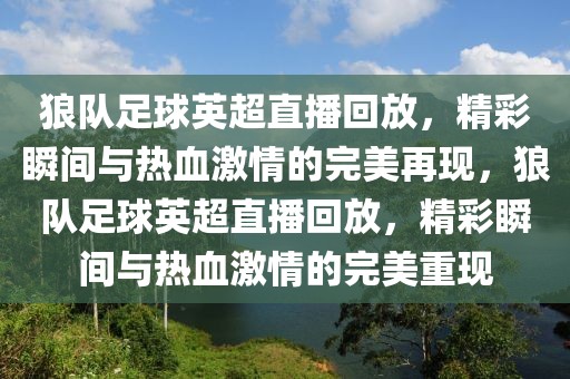 狼队足球英超直播回放，精彩瞬间与热血激情的完美再现，狼队足球英超直播回放，精彩瞬间与热血激情的完美重现