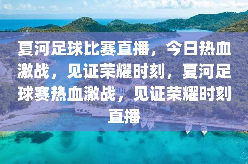 夏河足球比赛直播，今日热血激战，见证荣耀时刻，夏河足球赛热血激战，见证荣耀时刻直播