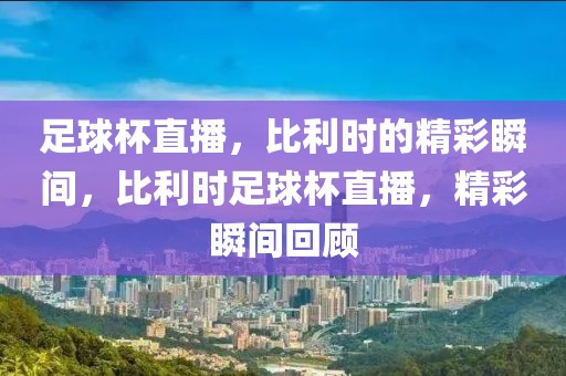 足球杯直播，比利时的精彩瞬间，比利时足球杯直播，精彩瞬间回顾