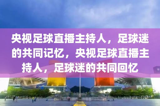 央视足球直播主持人，足球迷的共同记忆，央视足球直播主持人，足球迷的共同回忆