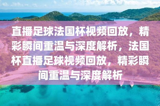 直播足球法国杯视频回放，精彩瞬间重温与深度解析，法国杯直播足球视频回放，精彩瞬间重温与深度解析