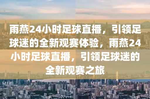 雨燕24小时足球直播，引领足球迷的全新观赛体验，雨燕24小时足球直播，引领足球迷的全新观赛之旅