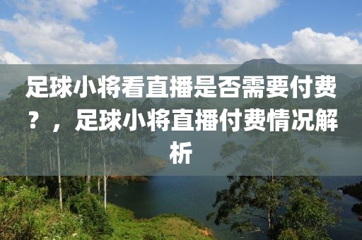 足球小将看直播是否需要付费？，足球小将直播付费情况解析