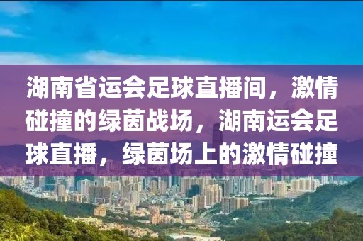 湖南省运会足球直播间，激情碰撞的绿茵战场，湖南运会足球直播，绿茵场上的激情碰撞