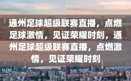 通州足球超级联赛直播，点燃足球激情，见证荣耀时刻，通州足球超级联赛直播，点燃激情，见证荣耀时刻