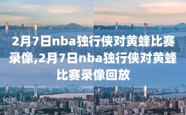 2月7日nba独行侠对黄蜂比赛录像,2月7日nba独行侠对黄蜂比赛录像回放