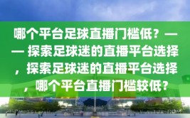 哪个平台足球直播门槛低？—— 探索足球迷的直播平台选择，探索足球迷的直播平台选择，哪个平台直播门槛较低？