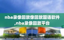 nba录像回放像回放国语软件,nba录像回放平台