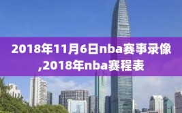 2018年11月6日nba赛事录像,2018年nba赛程表