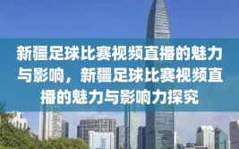 新疆足球比赛视频直播的魅力与影响，新疆足球比赛视频直播的魅力与影响力探究