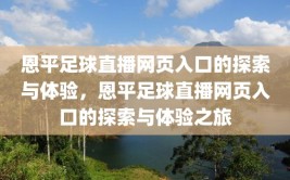 恩平足球直播网页入口的探索与体验，恩平足球直播网页入口的探索与体验之旅