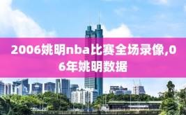 2006姚明nba比赛全场录像,06年姚明数据