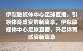 伊犁融媒体中心足球直播，引领体育盛宴的新篇章，伊犁融媒体中心足球直播，开启体育盛宴新篇章