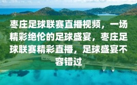 枣庄足球联赛直播视频，一场精彩绝伦的足球盛宴，枣庄足球联赛精彩直播，足球盛宴不容错过