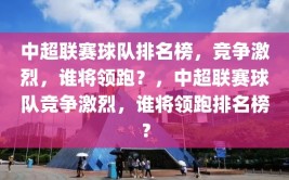 中超联赛球队排名榜，竞争激烈，谁将领跑？，中超联赛球队竞争激烈，谁将领跑排名榜？