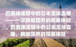 巴西球迷眼中的日本足球直播——一次跨越国界的观赛体验，巴西球迷眼中的日本足球直播，跨越国界的观赛体验