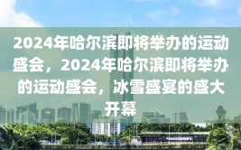 2024年哈尔滨即将举办的运动盛会，2024年哈尔滨即将举办的运动盛会，冰雪盛宴的盛大开幕