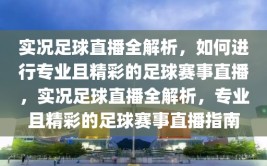 实况足球直播全解析，如何进行专业且精彩的足球赛事直播，实况足球直播全解析，专业且精彩的足球赛事直播指南