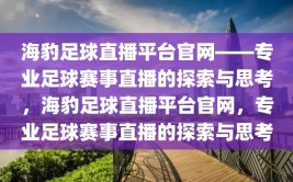 海豹足球直播平台官网——专业足球赛事直播的探索与思考，海豹足球直播平台官网，专业足球赛事直播的探索与思考