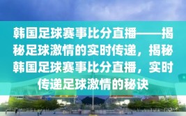 韩国足球赛事比分直播——揭秘足球激情的实时传递，揭秘韩国足球赛事比分直播，实时传递足球激情的秘诀