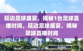 延边足球盛宴，揭秘1台足球直播时间，延边足球盛宴，揭秘足球直播时间