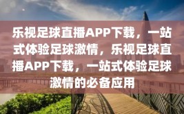 乐视足球直播APP下载，一站式体验足球激情，乐视足球直播APP下载，一站式体验足球激情的必备应用