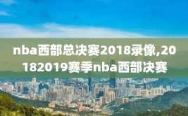 nba西部总决赛2018录像,20182019赛季nba西部决赛