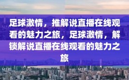 足球激情，推解说直播在线观看的魅力之旅，足球激情，解锁解说直播在线观看的魅力之旅