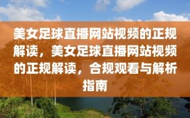 美女足球直播网站视频的正规解读，美女足球直播网站视频的正规解读，合规观看与解析指南