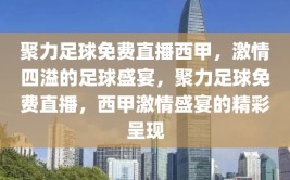 聚力足球免费直播西甲，激情四溢的足球盛宴，聚力足球免费直播，西甲激情盛宴的精彩呈现