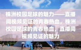 株洲校园足球的魅力——直播间视频见证的青春热血，株洲校园足球的青春热血，直播间视频见证的魅力