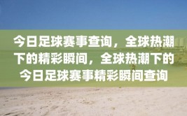 今日足球赛事查询，全球热潮下的精彩瞬间，全球热潮下的今日足球赛事精彩瞬间查询