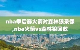 nba季后赛火箭对森林狼录像,nba火箭vs森林狼回放