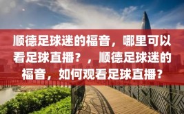 顺德足球迷的福音，哪里可以看足球直播？，顺德足球迷的福音，如何观看足球直播？