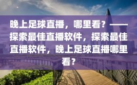 晚上足球直播，哪里看？——探索最佳直播软件，探索最佳直播软件，晚上足球直播哪里看？