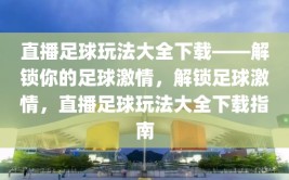 直播足球玩法大全下载——解锁你的足球激情，解锁足球激情，直播足球玩法大全下载指南