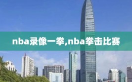 nba录像一拳,nba拳击比赛