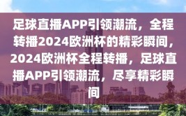 足球直播APP引领潮流，全程转播2024欧洲杯的精彩瞬间，2024欧洲杯全程转播，足球直播APP引领潮流，尽享精彩瞬间