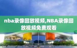 nba录像回放视频,NBA录像回放视频免费观看