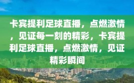 卡宾提利足球直播，点燃激情，见证每一刻的精彩，卡宾提利足球直播，点燃激情，见证精彩瞬间